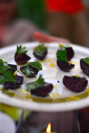 Serve still-warm beets with parsley, lemon zest and oil.